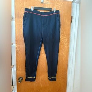 Bombas Men's Navy Bee Better Joggers with Red and Yellow Trim XL